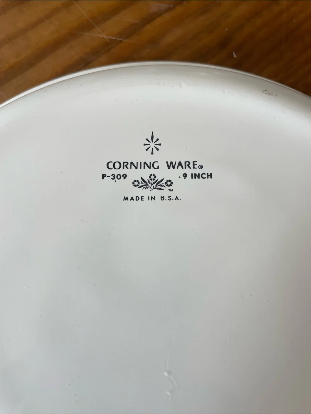 Vintage Retro Corningware Blue Cornflower P-309 Pie Plate  9” Baking Dish